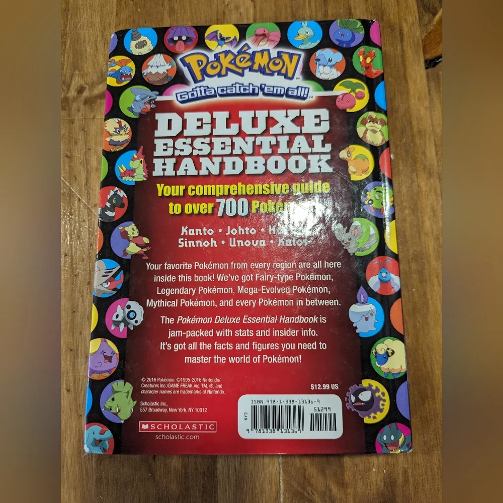 Pokemon Deluxe Essential Handbook B&N exclusive with Vinyl Poster Hardcover 2016